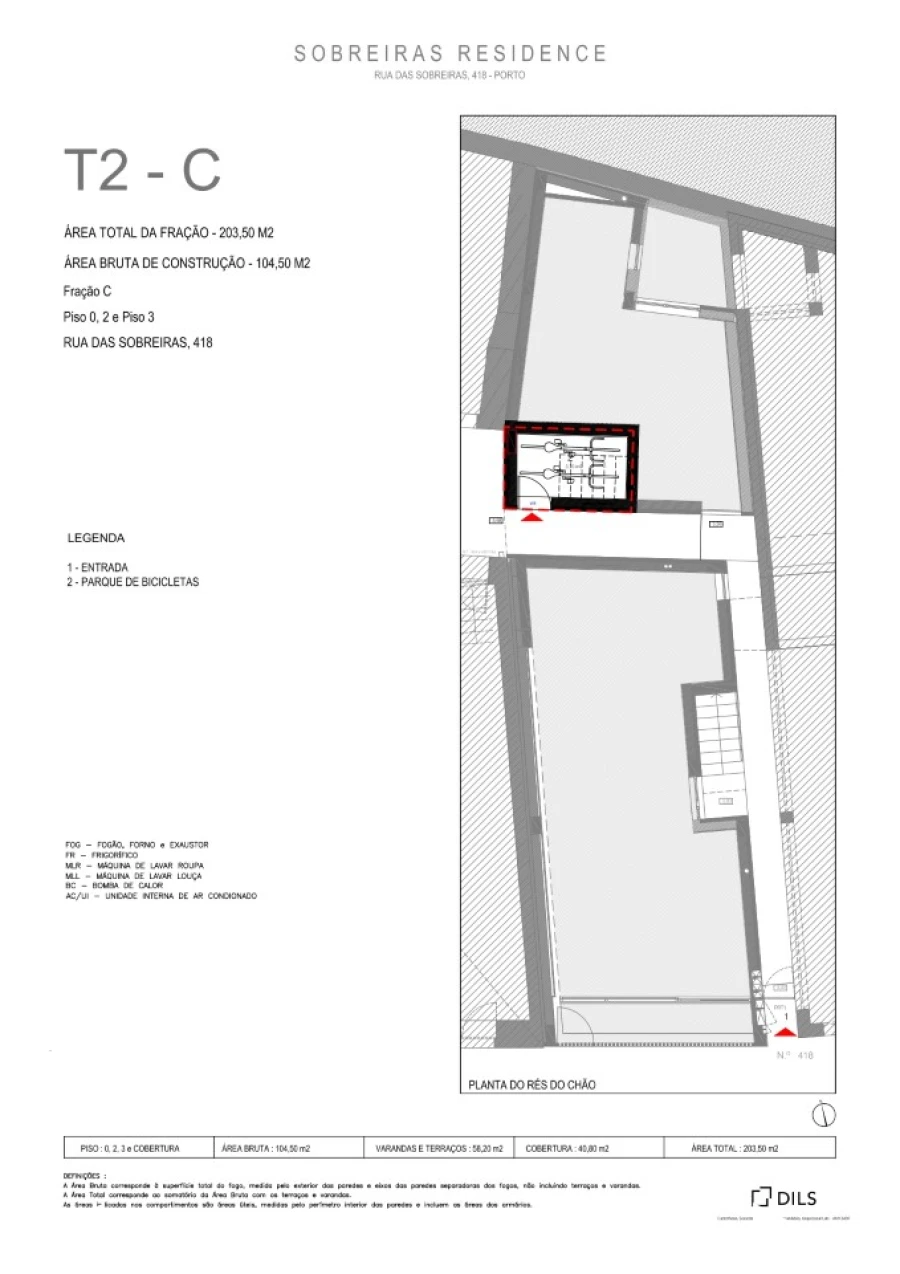 Apartamento T2 para Venda em Lordelo do Ouro e Massarelos Planta 1