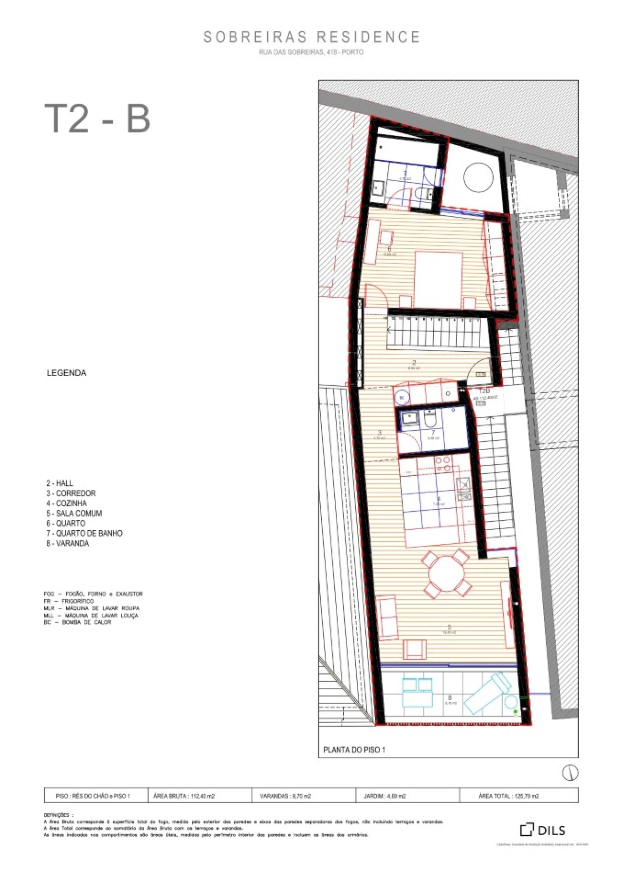 Apartamento T2 para Venda em Lordelo do Ouro e Massarelos Planta 2
