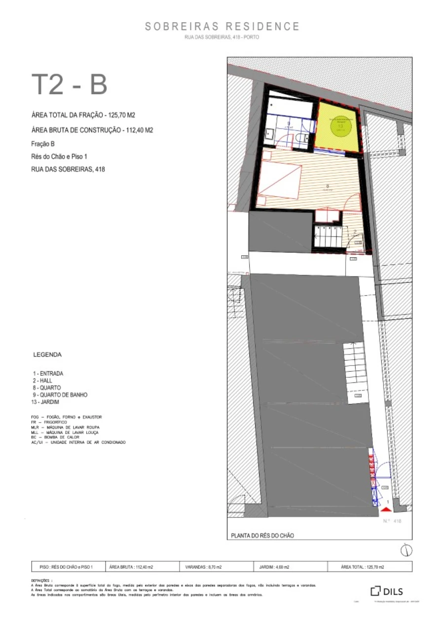 Apartamento T2 para Venda em Lordelo do Ouro e Massarelos Planta 1