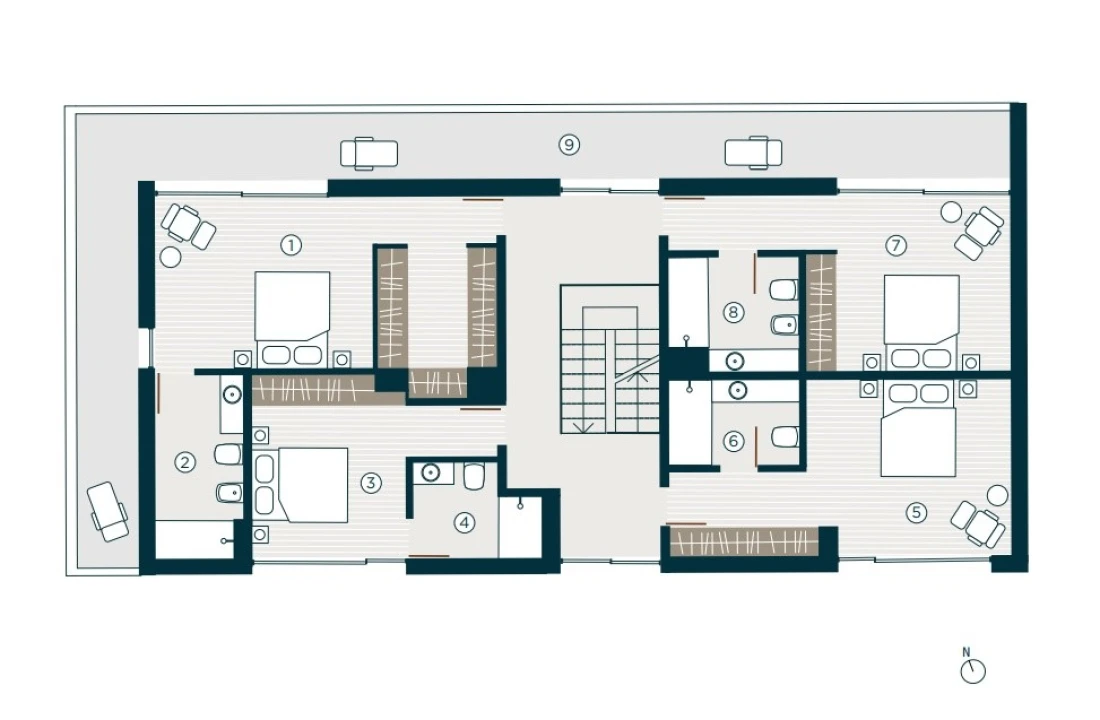 Apartamento T4 para Venda em Santa Marinha e São Pedro da Afurada Planta 2