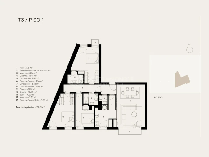 Apartamento T3 para Venda em Alcantara Foto 21