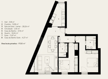 Apartamento T2 para Venda em Alcantara
