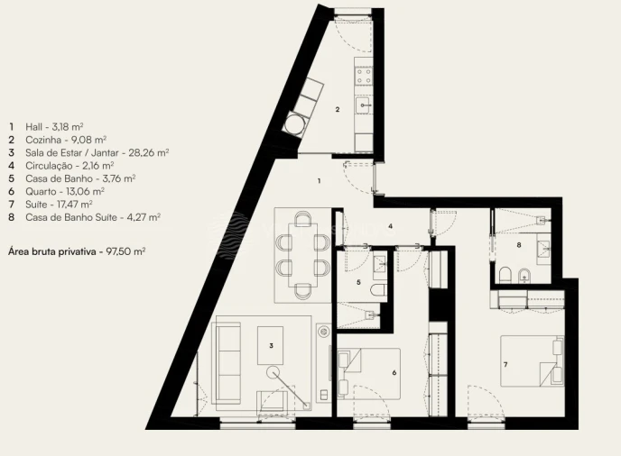 Apartamento T2 para Venda em Alcantara Foto 21
