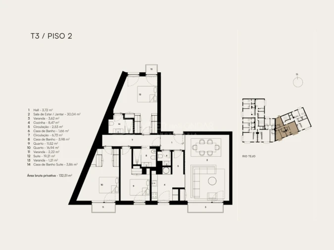 Apartamento T3 para Venda em Alcantara Foto 21