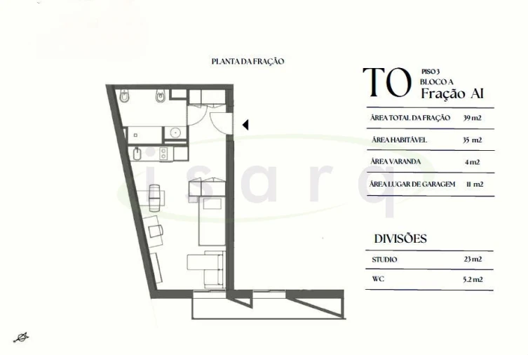 Apartamento T0 para Venda em Paranhos Foto 4
