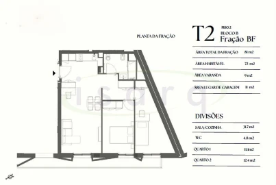 Apartamento T2 para Venda em Paranhos