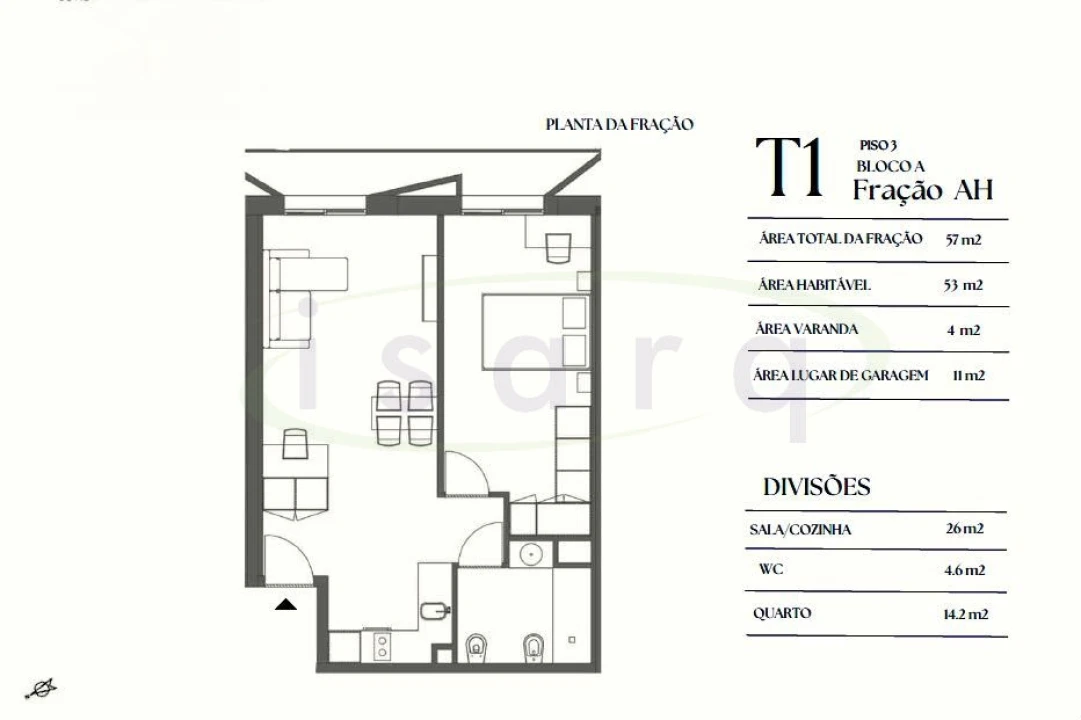 Apartamento T1 para Venda em Paranhos Foto 1