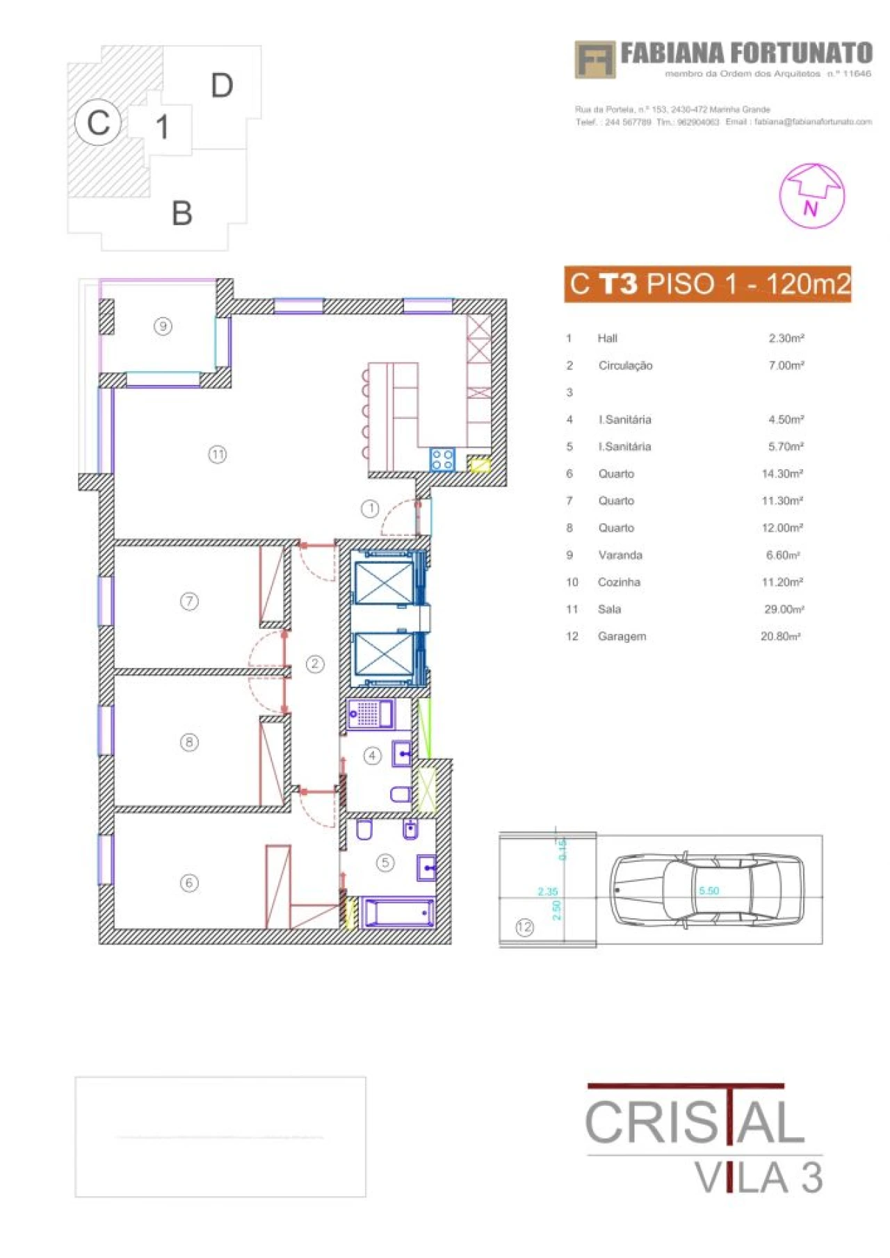 Apartamento T3 para Venda em Marinha Grande Planta 5
