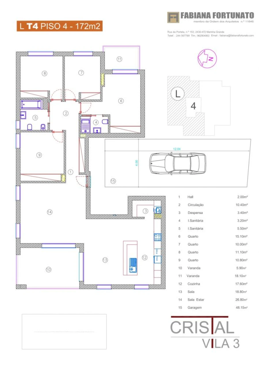 Apartamento T3 para Venda em Marinha Grande Planta 13