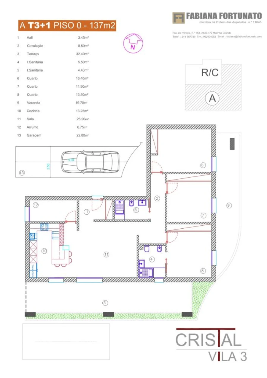 Apartamento T3 para Venda em Marinha Grande Planta 2