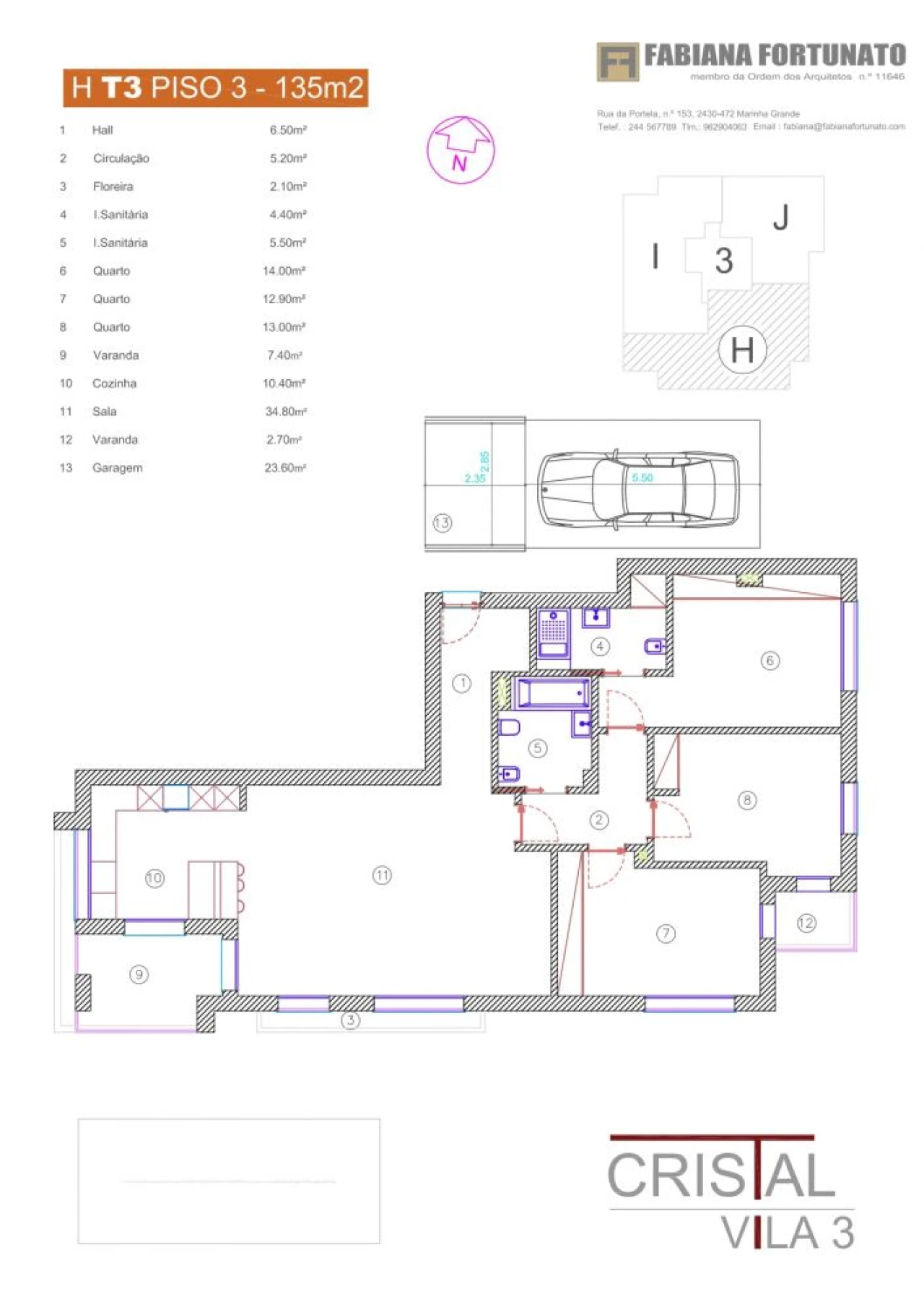 Apartamento T3 para Venda em Marinha Grande Planta 10