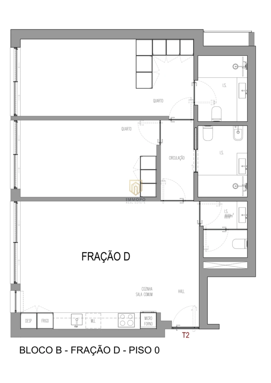 Apartamento T2 para Venda em Madalena Foto 22