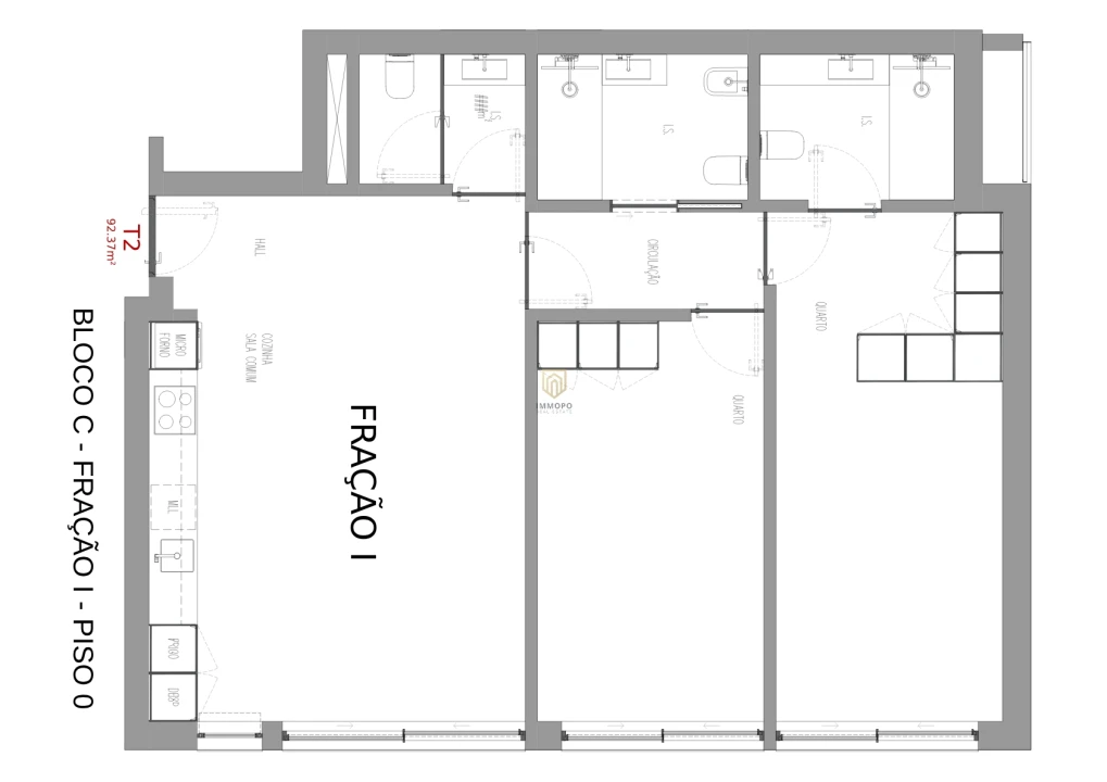 Apartamento T2 para Venda em Madalena Foto 22