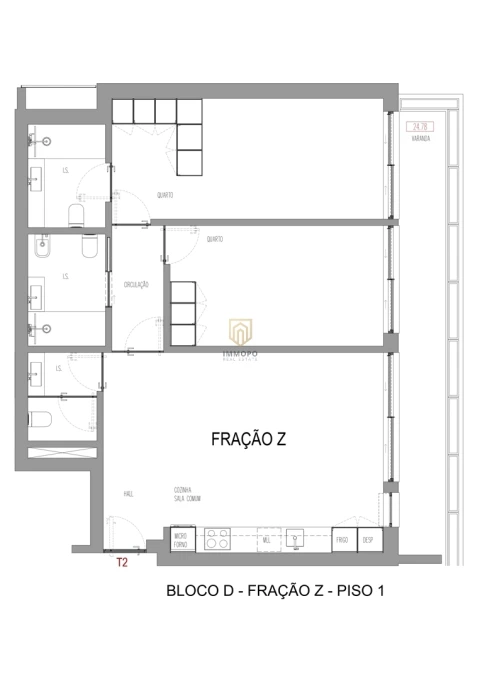 Apartamento T2 para Venda em Madalena