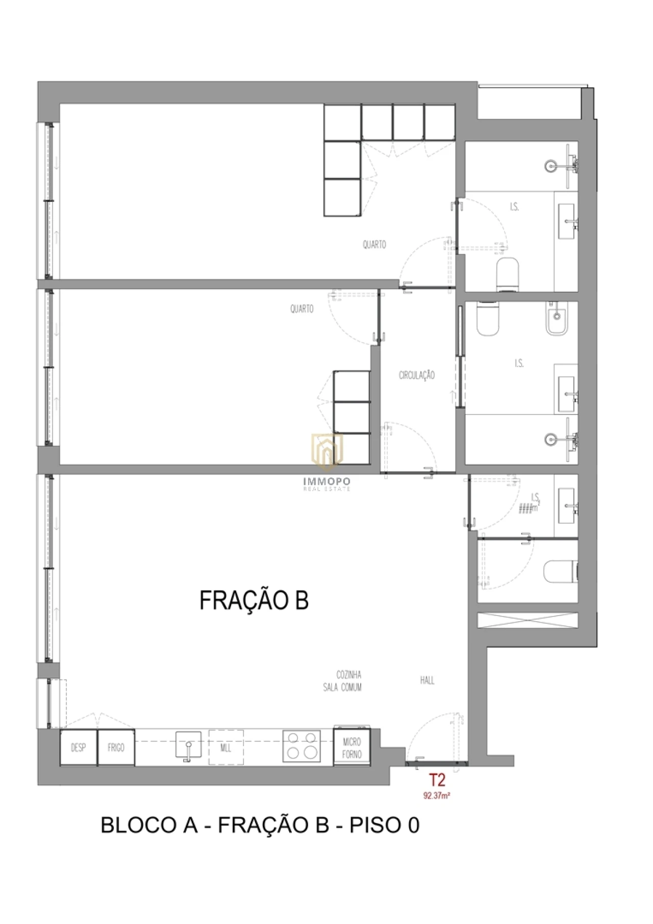 Apartamento T2 para Venda em Madalena Foto 22
