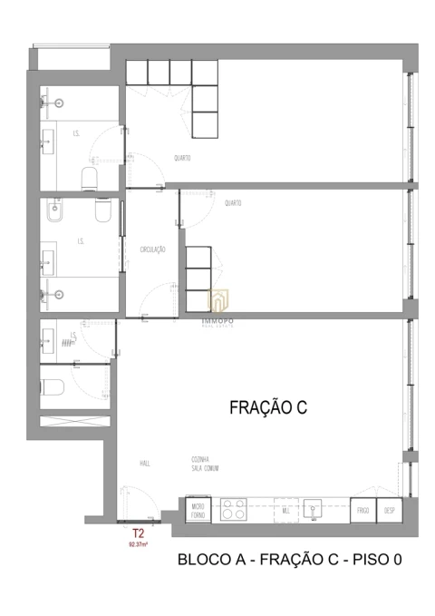 Apartamento T2 para Venda em Madalena