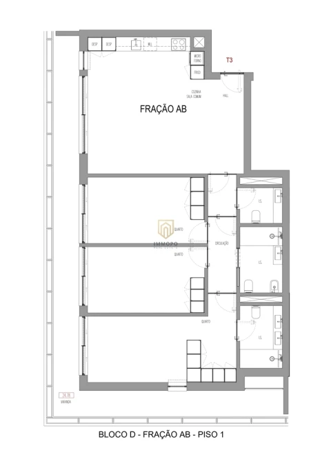 Apartamento T3 para Venda em Madalena