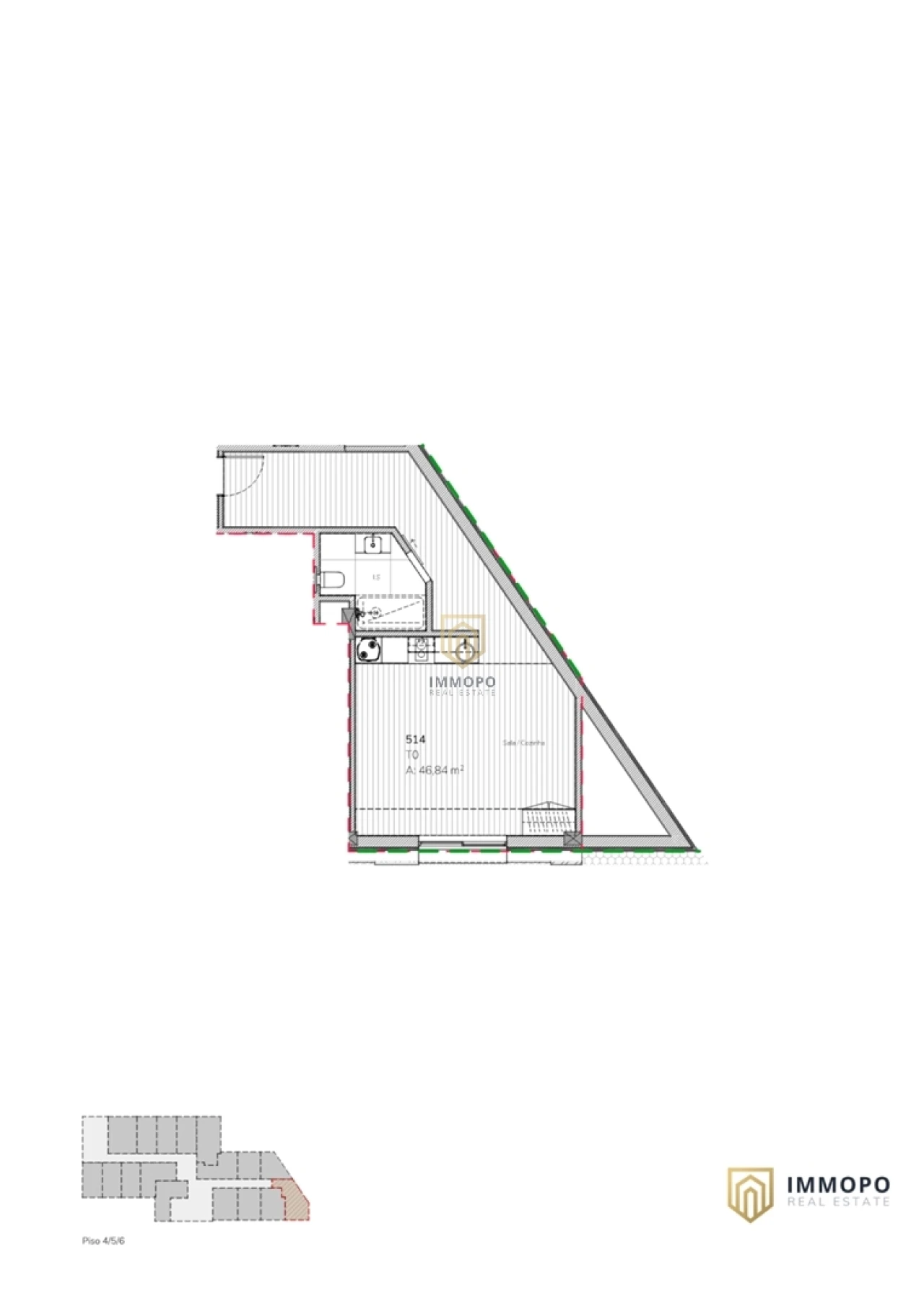 Apartamento T0 para Venda em Mafamude e Vilar do Paraíso Foto 30