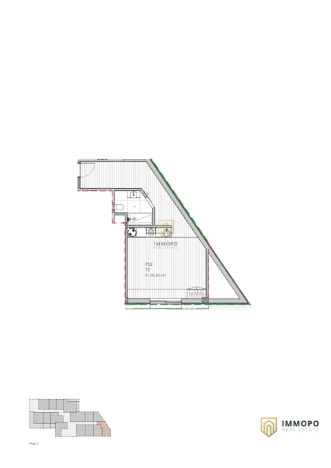 Apartamento T0 para Venda em Mafamude e Vilar do Paraíso