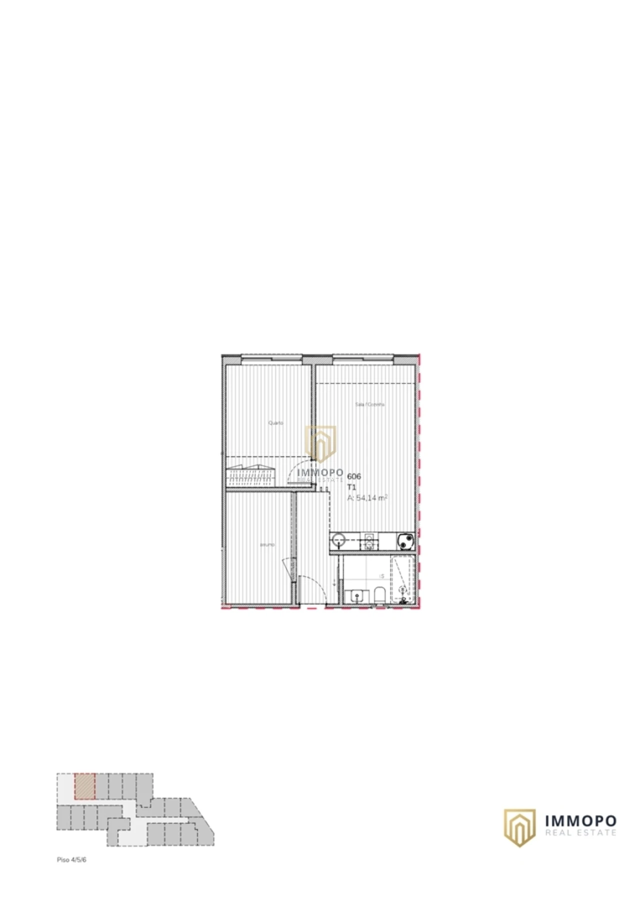 Apartamento T2 para Venda em Mafamude e Vilar do Paraíso Foto 30