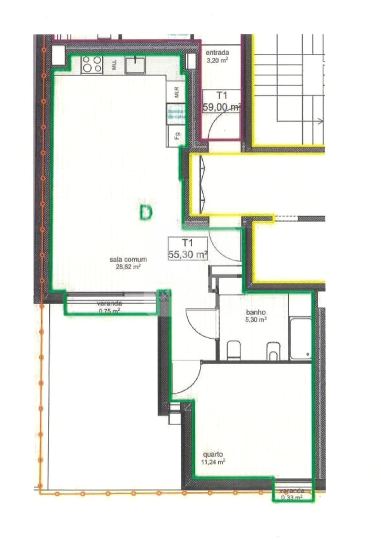 Apartamento T1 para Arrendamento em Bonfim Foto 17