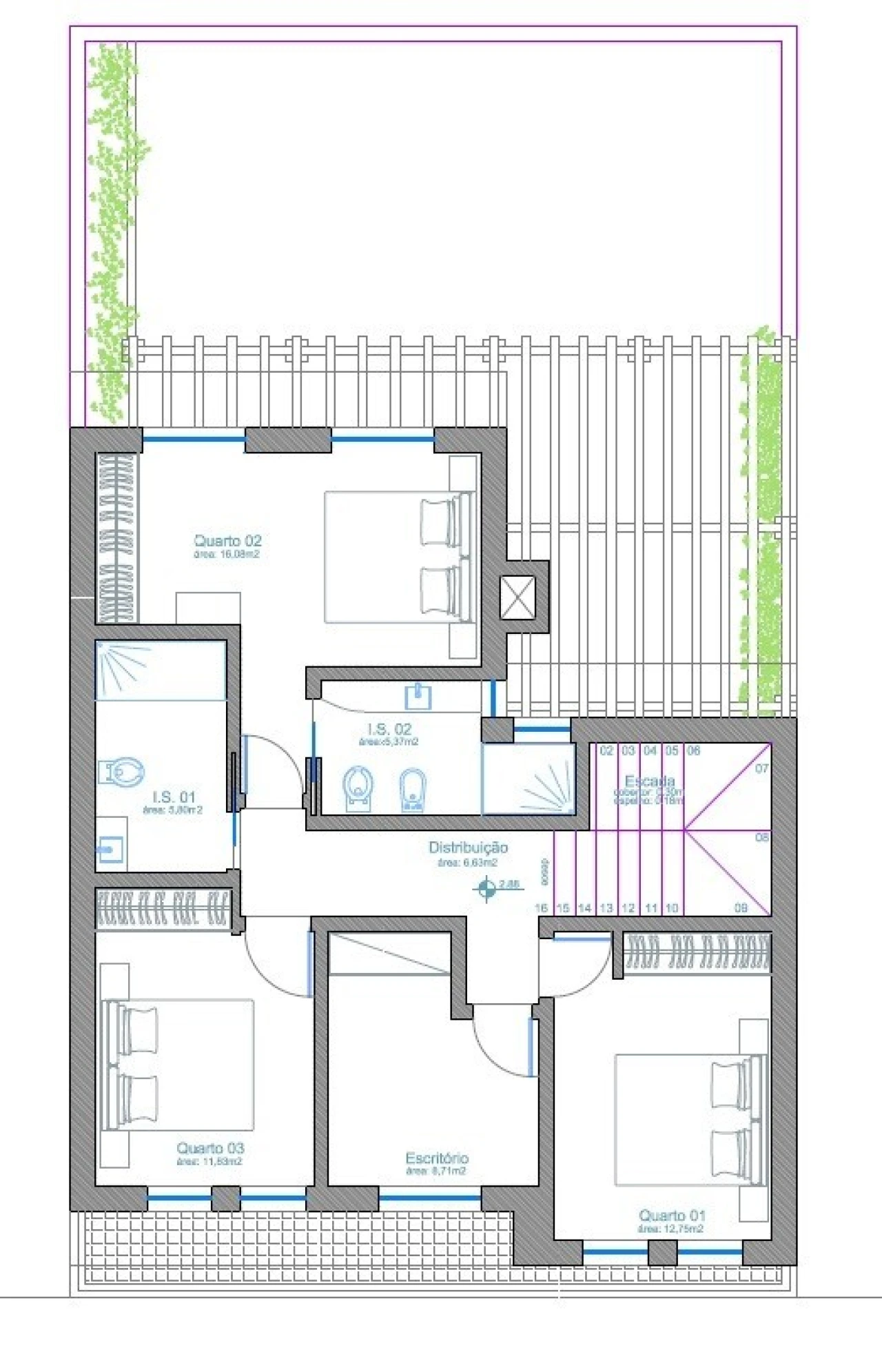 Moradia T4 para Venda em Santo Andre Planta 2