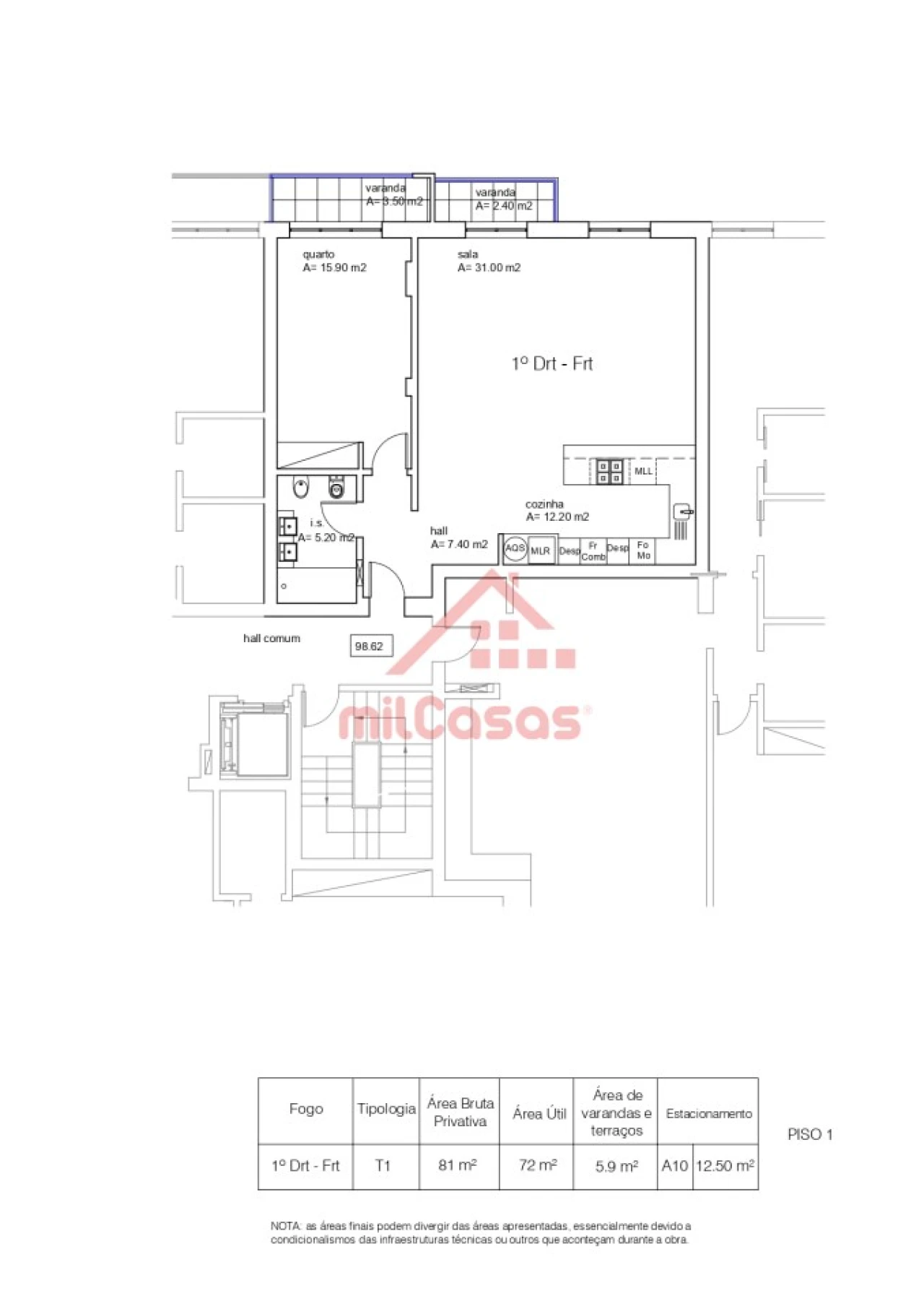 Apartamento T1 para Venda em Ericeira Foto 10