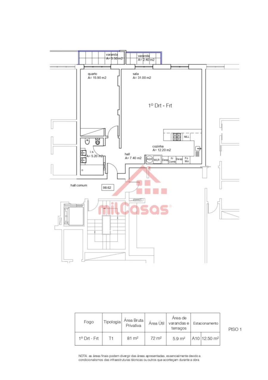 Apartamento T1 para Venda em Ericeira Foto 10