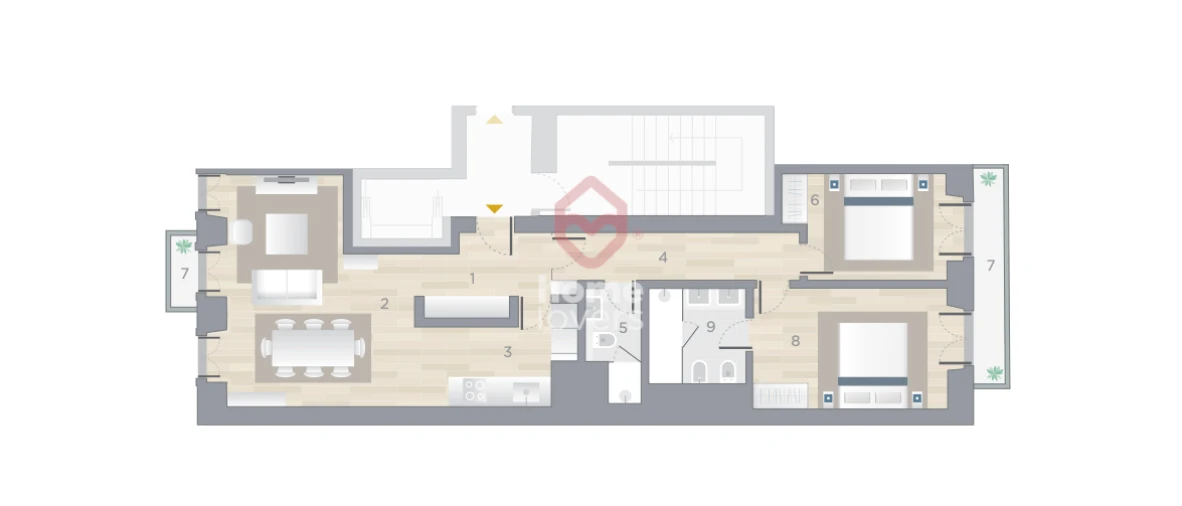 Apartamento T2 para Venda em Avenidas Novas Planta 1