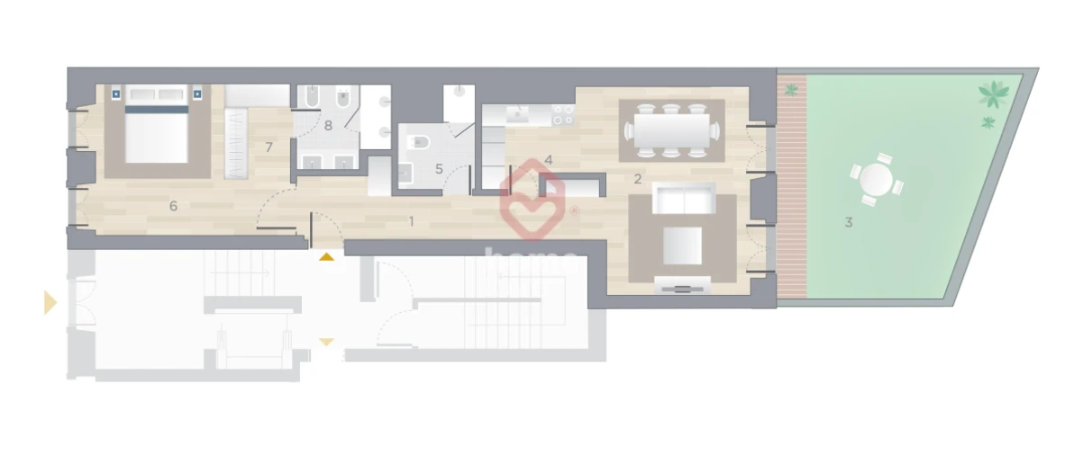 Apartamento T1 para Venda em Avenidas Novas Planta 1