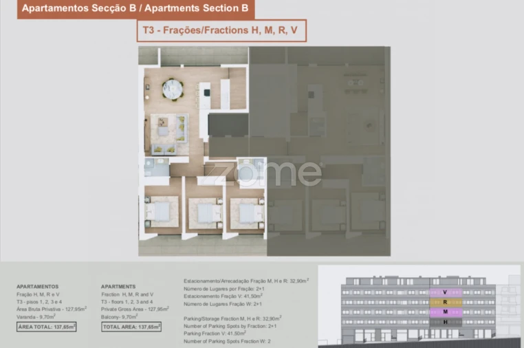Apartamento T3 para Venda em Margaride, Várzea, Lagares, Varziela, Moure Foto 4