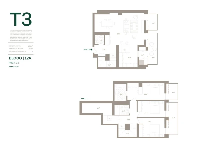 Apartamento T3 para Venda em Santa Marinha e São Pedro da Afurada Planta 1