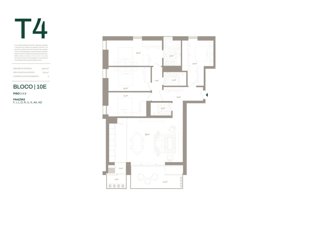 Apartamento T4 para Venda em Santa Marinha e São Pedro da Afurada Foto 30