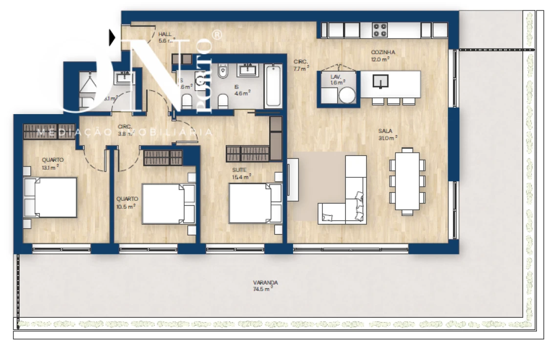 Apartamento T3 para Venda em Santa Marinha e São Pedro da Afurada Foto 14