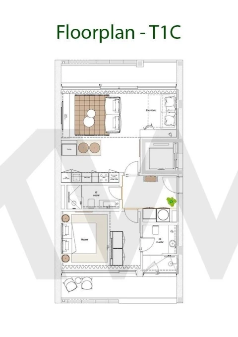 Apartamento T1 para Venda em Altura