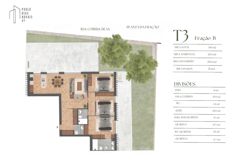 Apartamento T3 para Venda em Lordelo do Ouro e Massarelos Planta 1