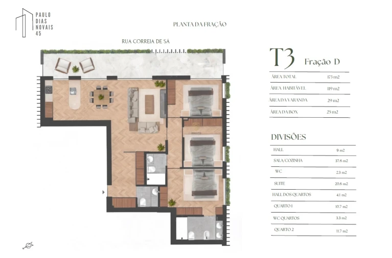 Apartamento T3 para Venda em Lordelo do Ouro e Massarelos Planta 1