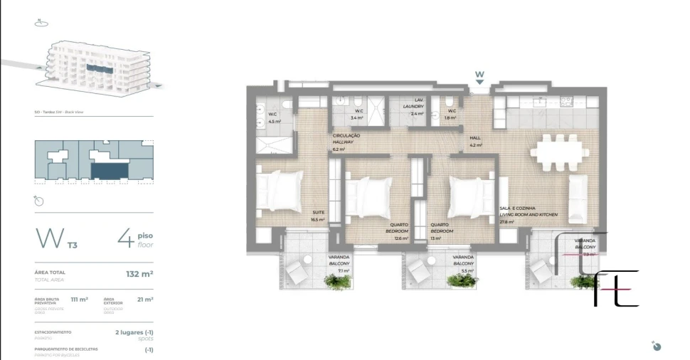 Apartamento T3 para Venda em Canidelo Foto 19