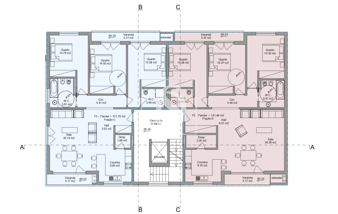 Apartamento T3 para Venda em Ramalhal Foto 24