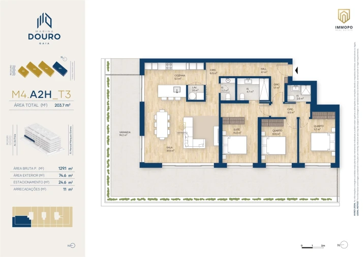 Apartamento T3 para Venda em Santa Marinha e São Pedro da Afurada Foto 22