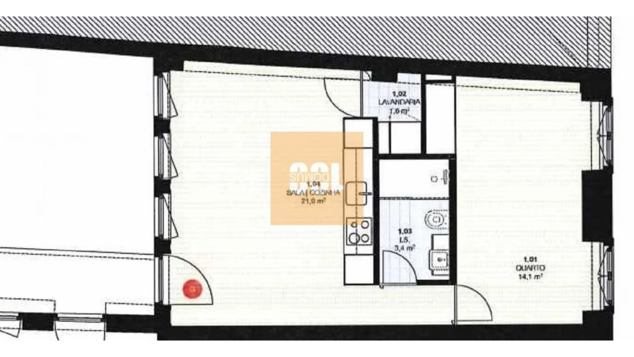 Apartamento T1 para Venda em Cedofeita, Santo Ildefonso, Sé, Miragaia, São Nicolau e Vitória Foto 16