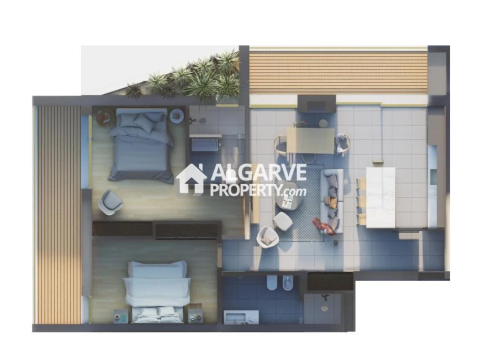Apartamento T2 para Venda em Montenegro Planta 2