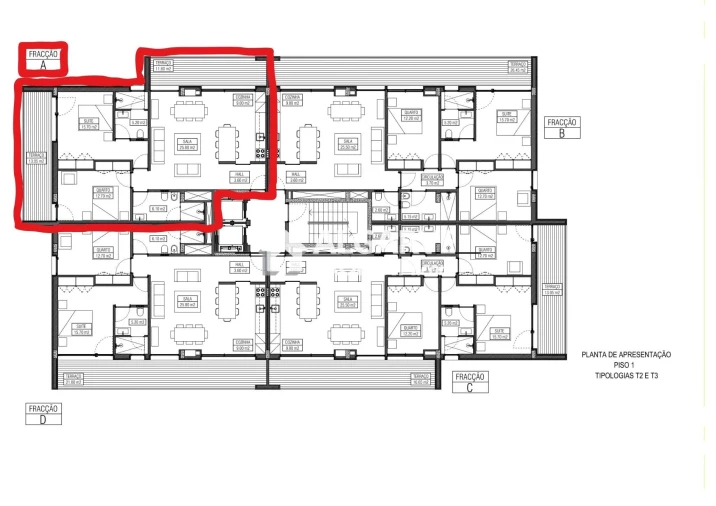 Apartamento T2 para Venda em Montenegro Planta 3