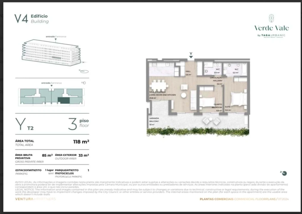 Apartamento T2 para Venda em Aguas Santas Foto 15