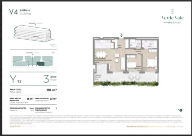Apartamento T2 para Venda em Aguas Santas