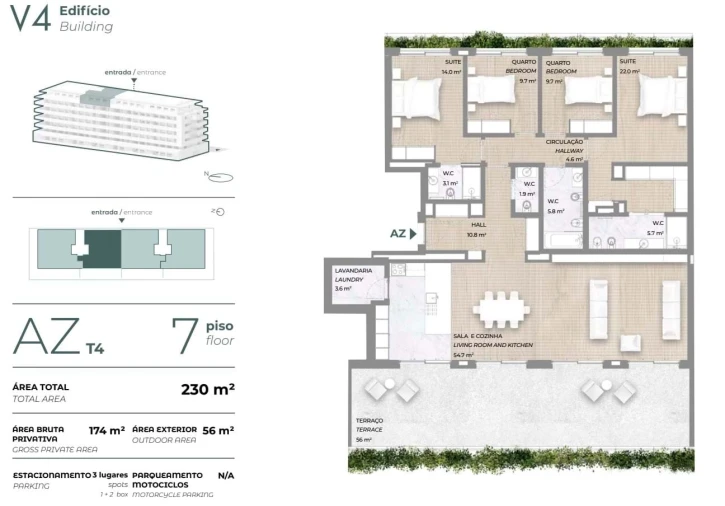 Apartamento T4 para Venda em Aguas Santas Foto 14