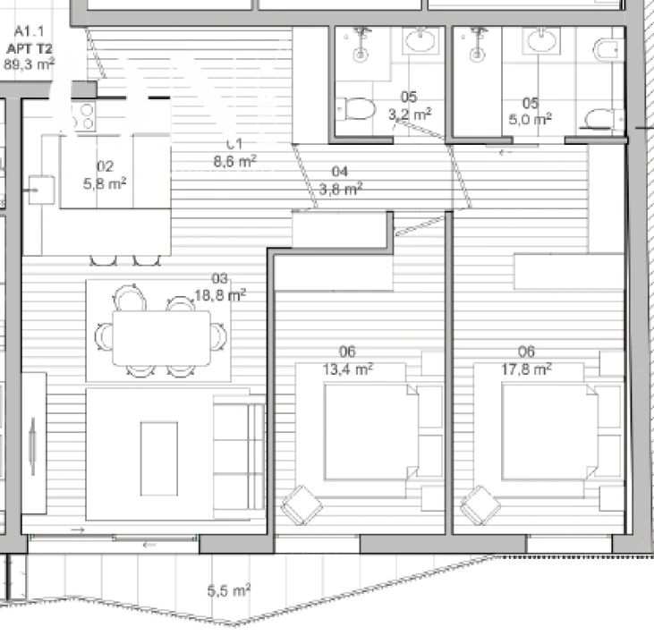 Apartamento T2 para Venda em Matosinhos e Leça da Palmeira Foto 16