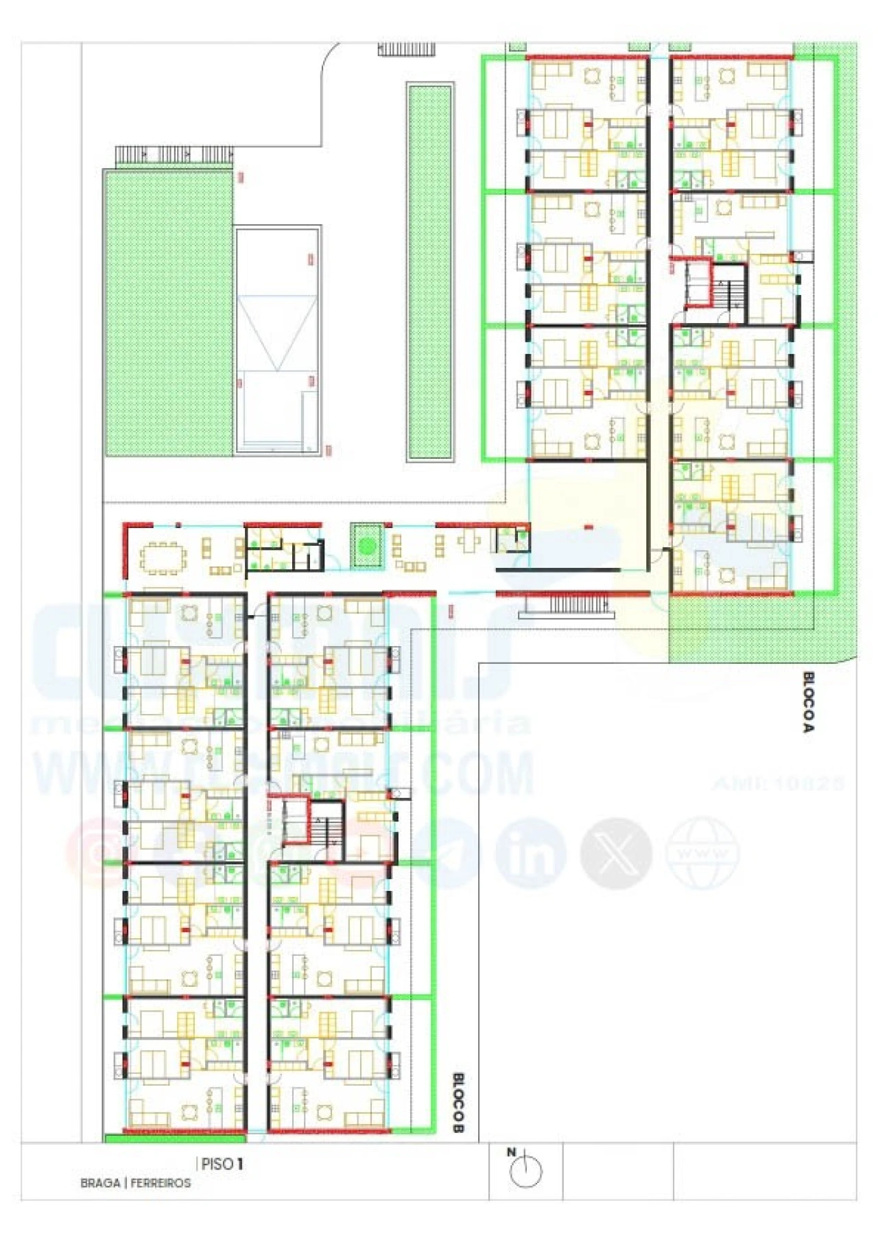 Apartamento T3 para Venda em Ferreiros e Gondizalves Planta 11