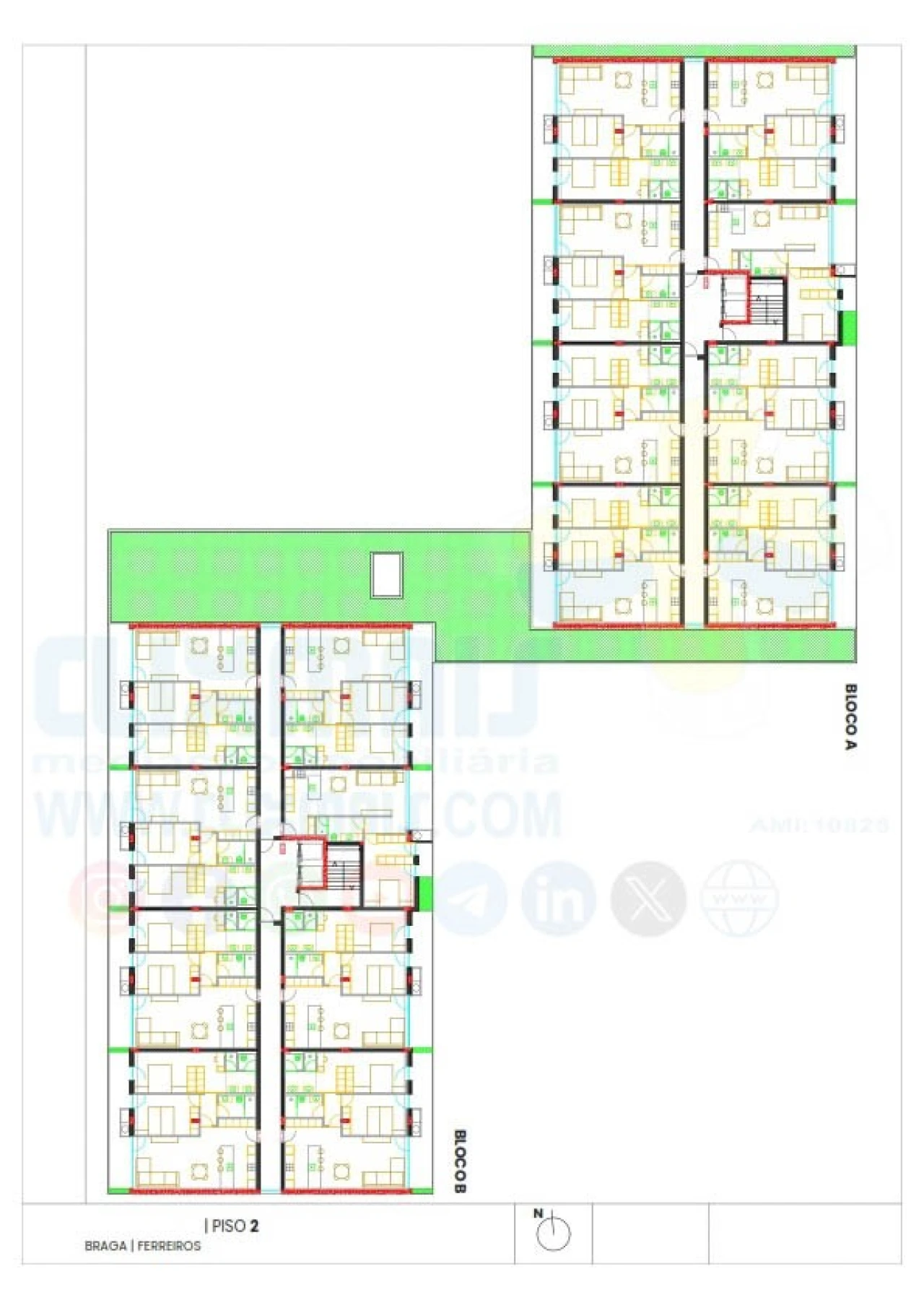 Apartamento T3 para Venda em Ferreiros e Gondizalves Planta 12