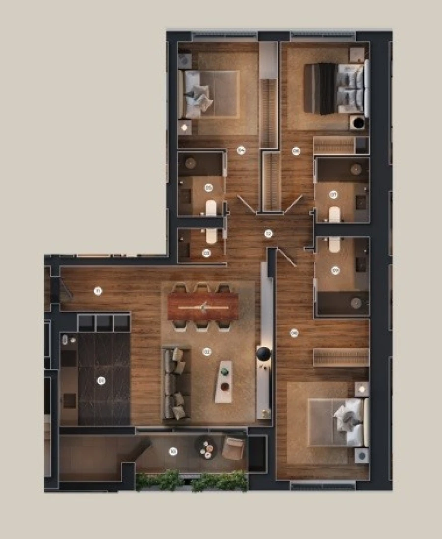 Apartamento T3 para Venda em Ponta Delgada (São Pedro) Planta 1